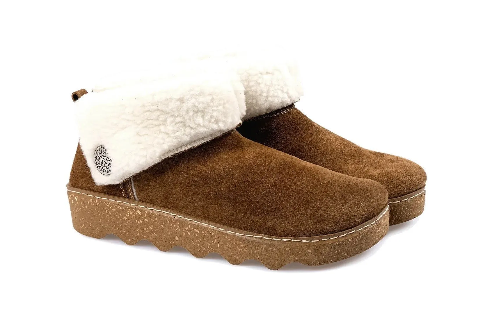 'Foggia' women's indoor home boot - Brown