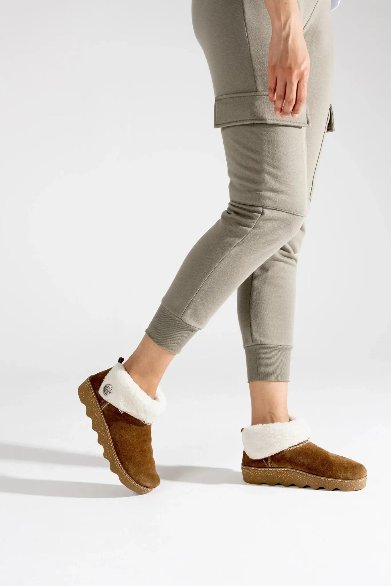 'Foggia' women's indoor home boot - Brown