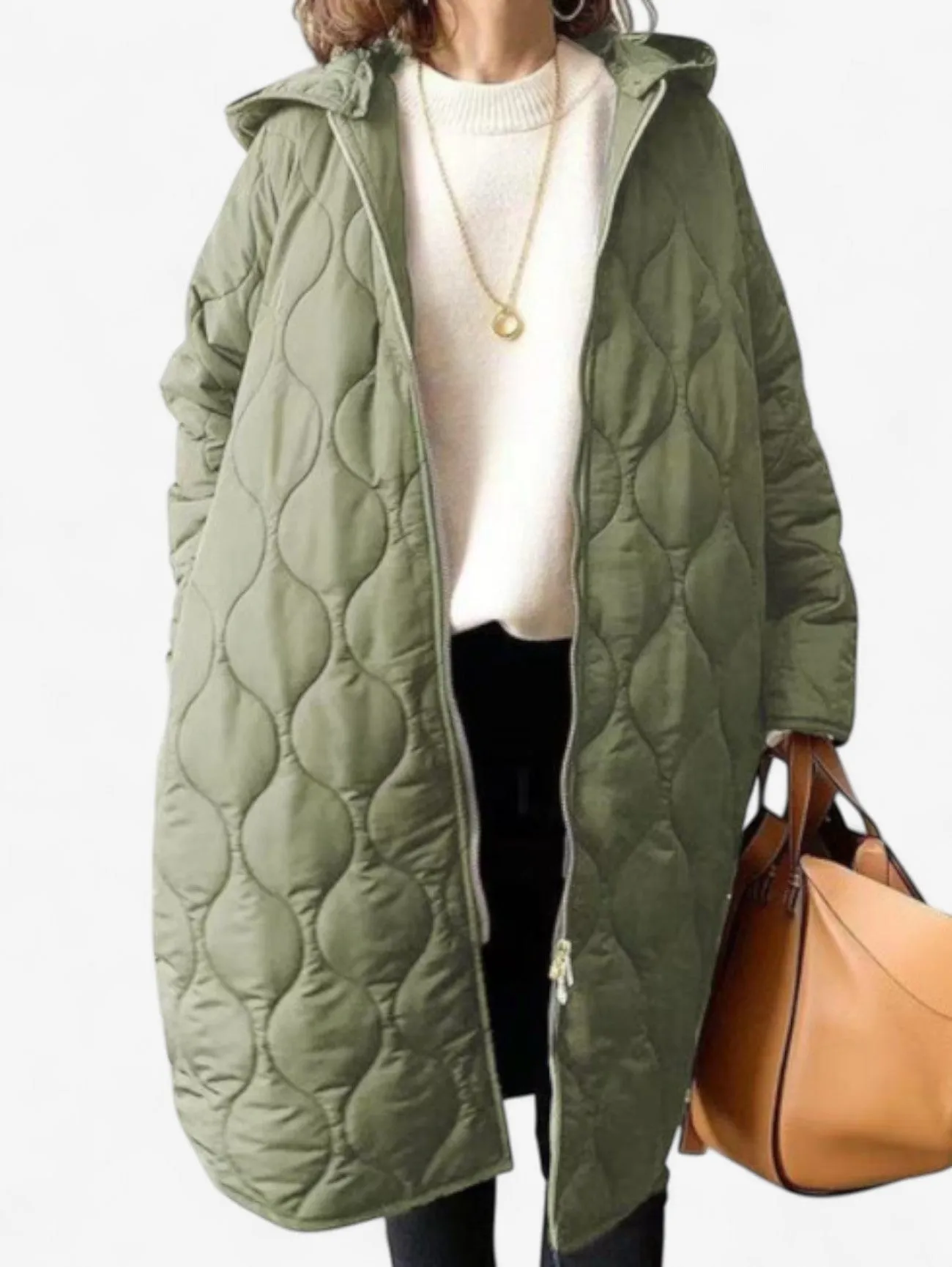 Foxes | Women's Long Quilted Hooded Winter Puffer Jacket