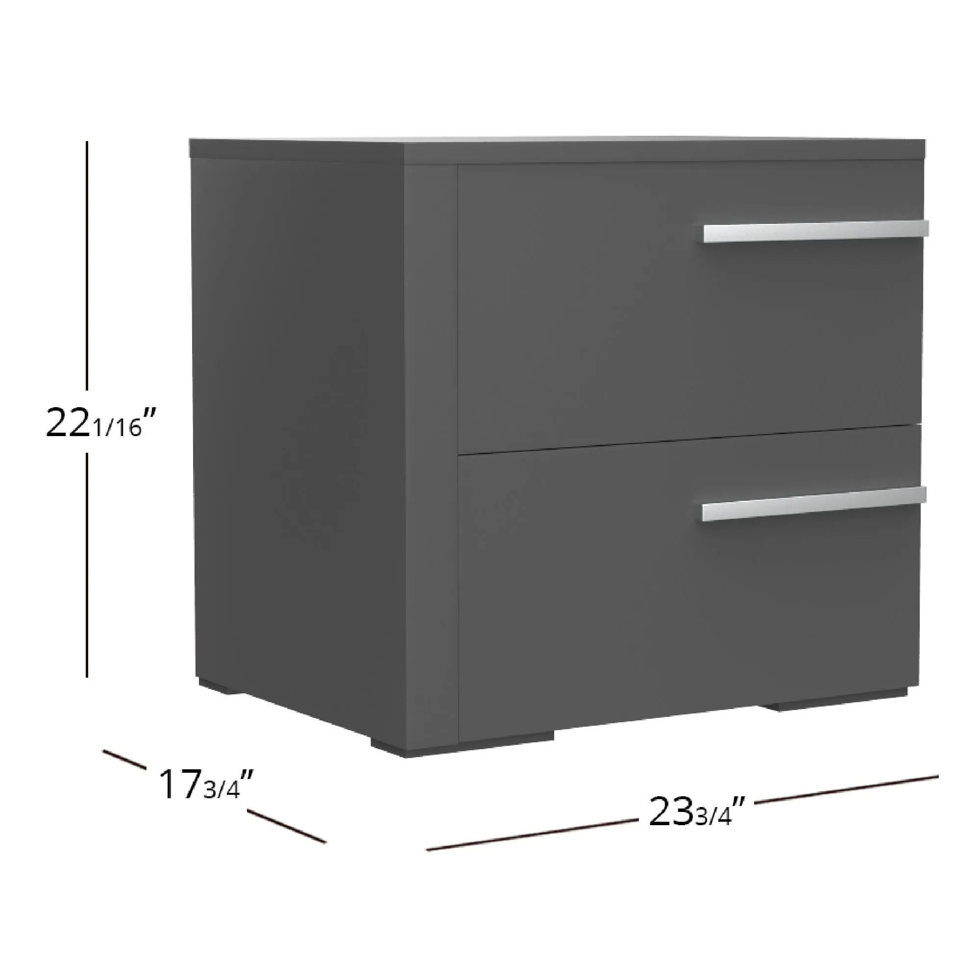 Gabriella right night table for bedroom decoration, dark grey