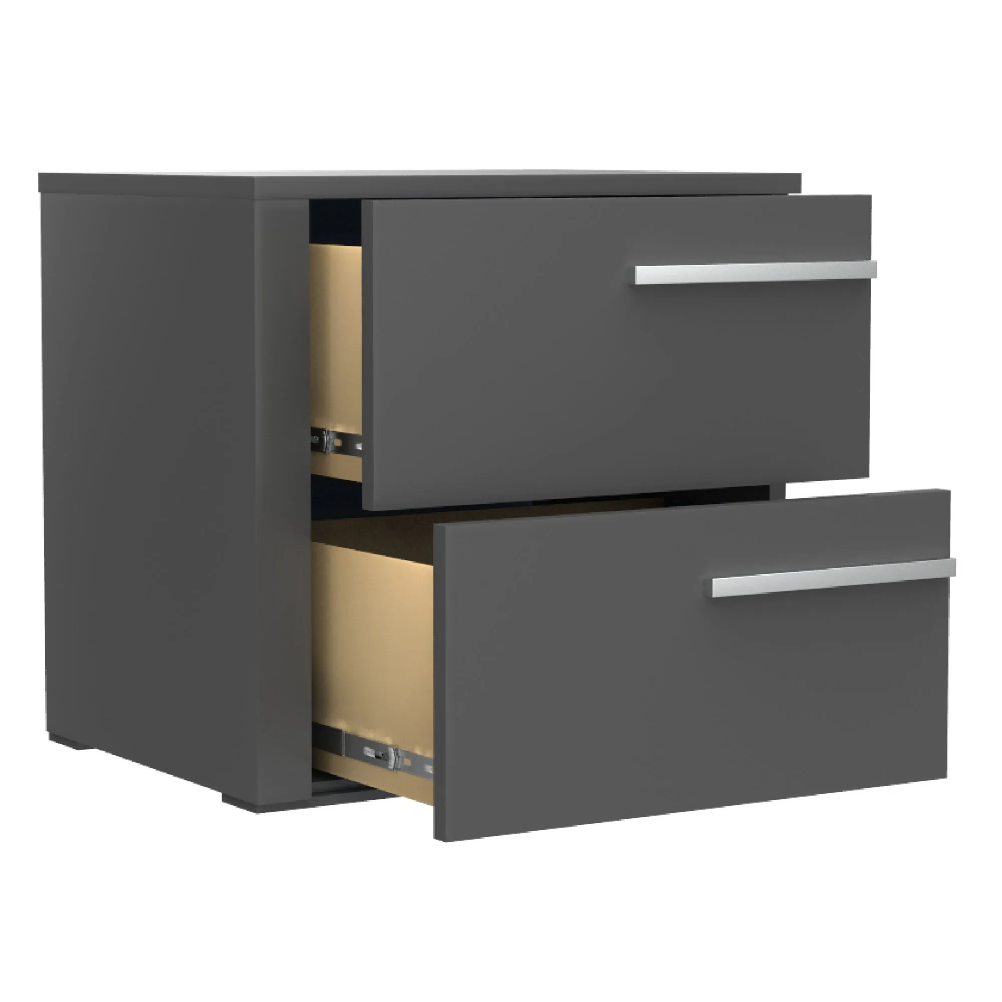 Gabriella right night table for bedroom decoration, dark grey
