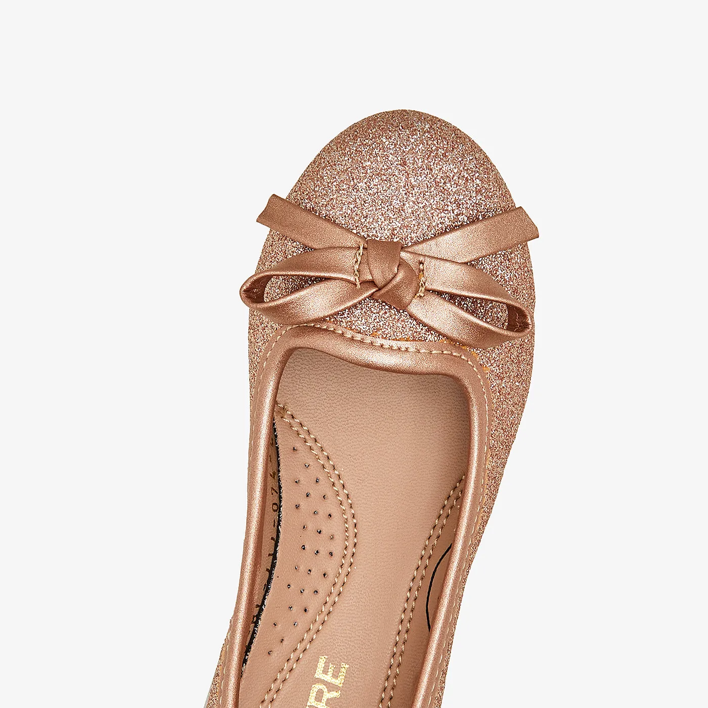 Girls Shimmer Ballerina Flats