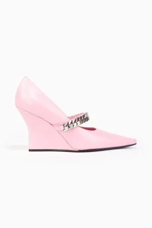 Givenchy G Chain Wedge Heels in Pink - Size 37