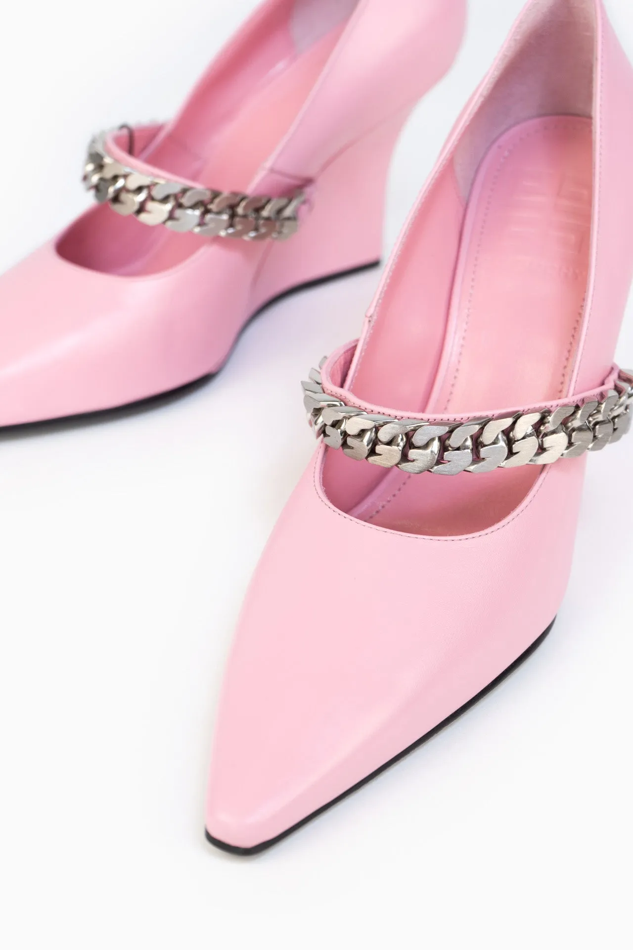 Givenchy G Chain Wedge Heels in Pink - Size 37