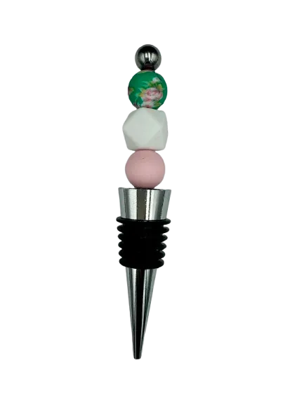 Green Flower Wine Stopper