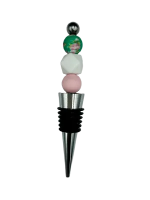 Green Flower Wine Stopper