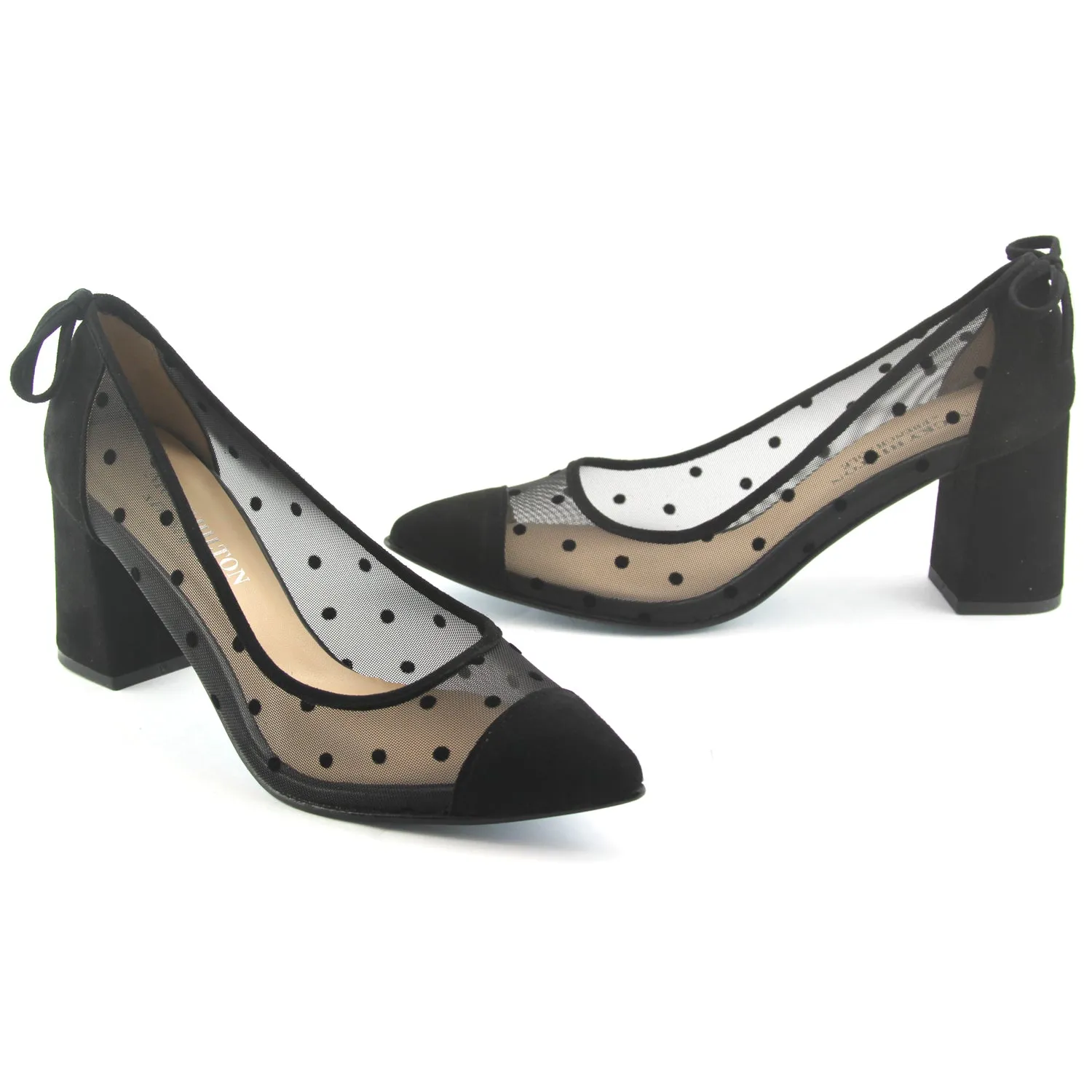 Holly - Black Dot Mesh