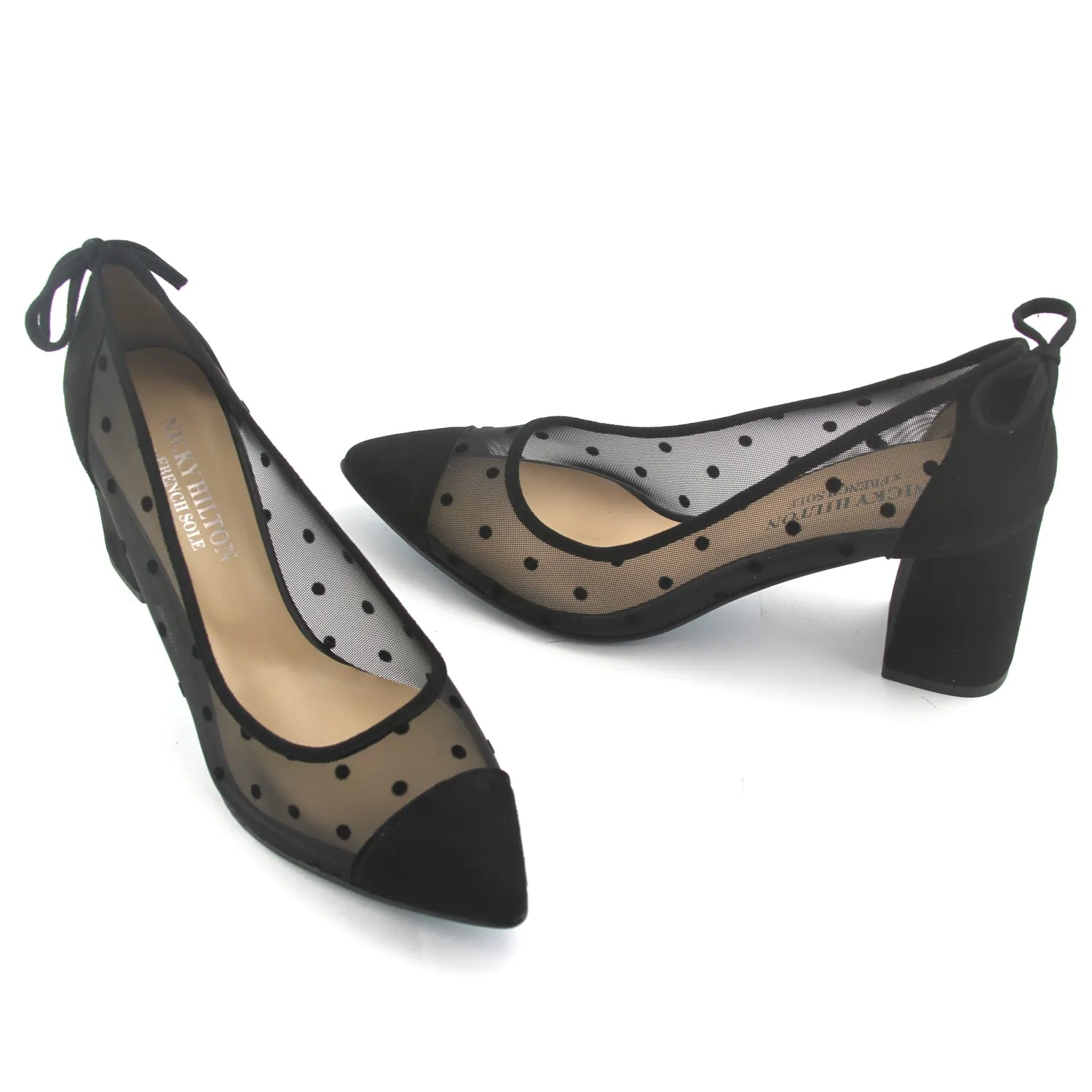Holly - Black Dot Mesh