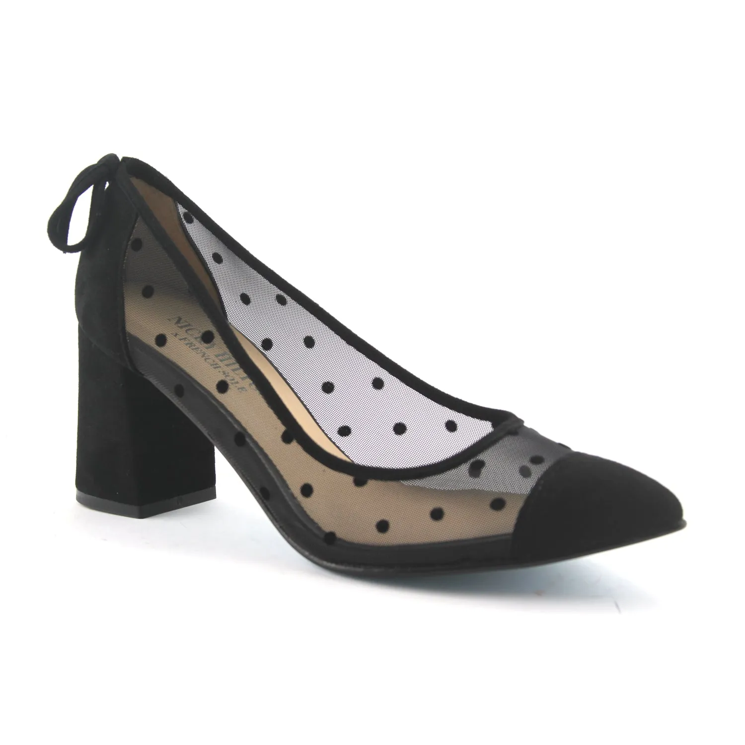 Holly - Black Dot Mesh