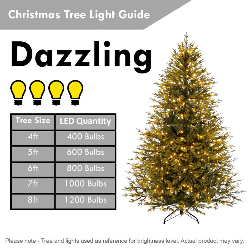 Homcom 2FT Pre-Lit Artificial Christmas Tree Tabletop Multicoloured Fibre Optic Xmas Decoration with LED Lights Green