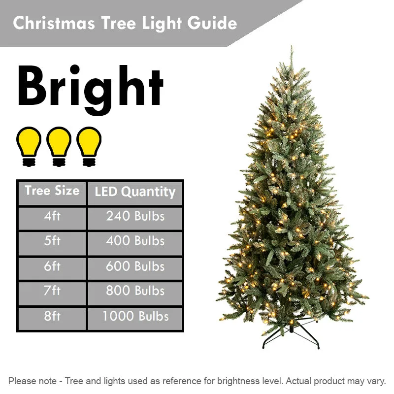 Homcom 2FT Pre-Lit Artificial Christmas Tree Tabletop Multicoloured Fibre Optic Xmas Decoration with LED Lights Green