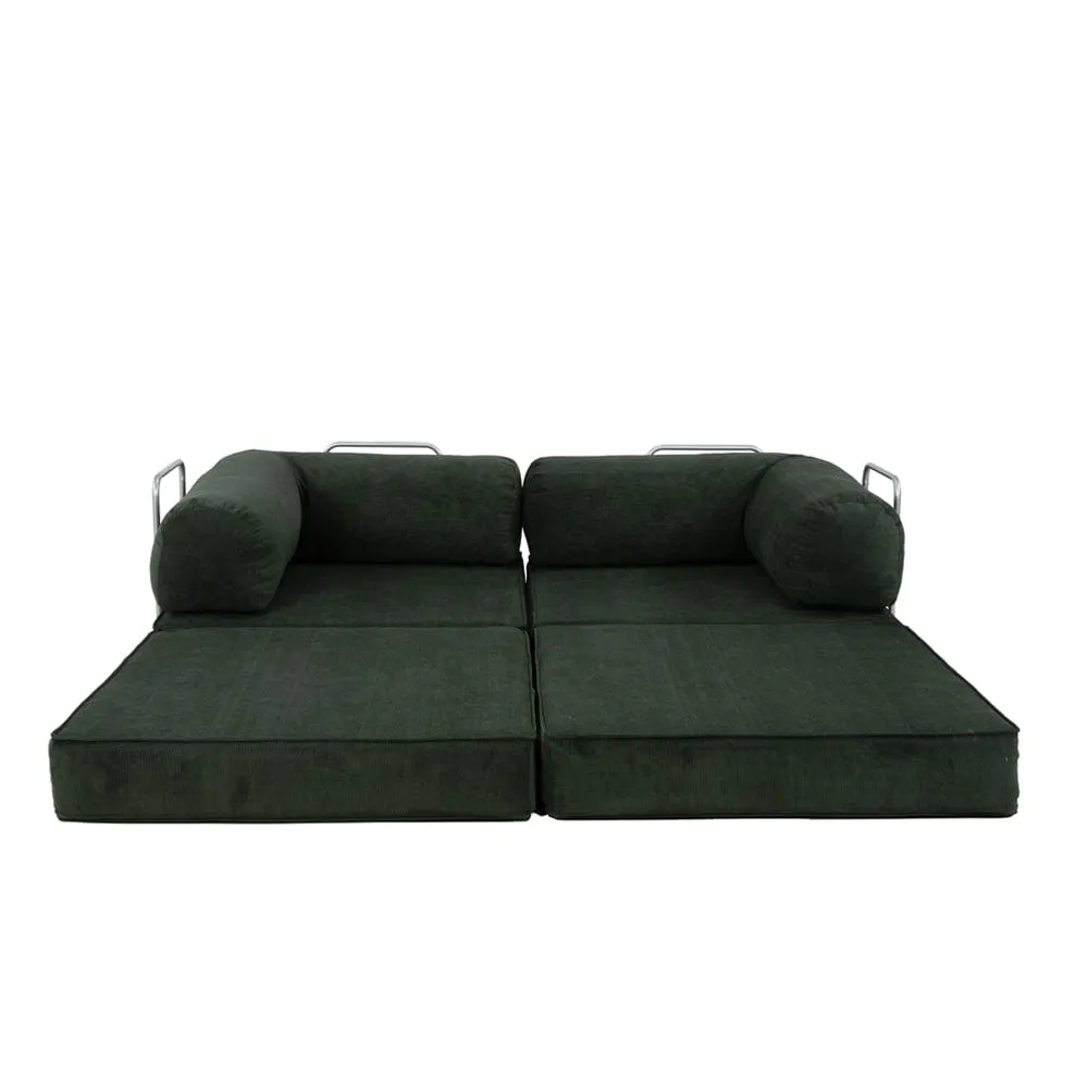 Hugspacee Corduroy Compressed Daybed Large Lounge Sofa