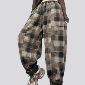 Insulated denim joggers for women