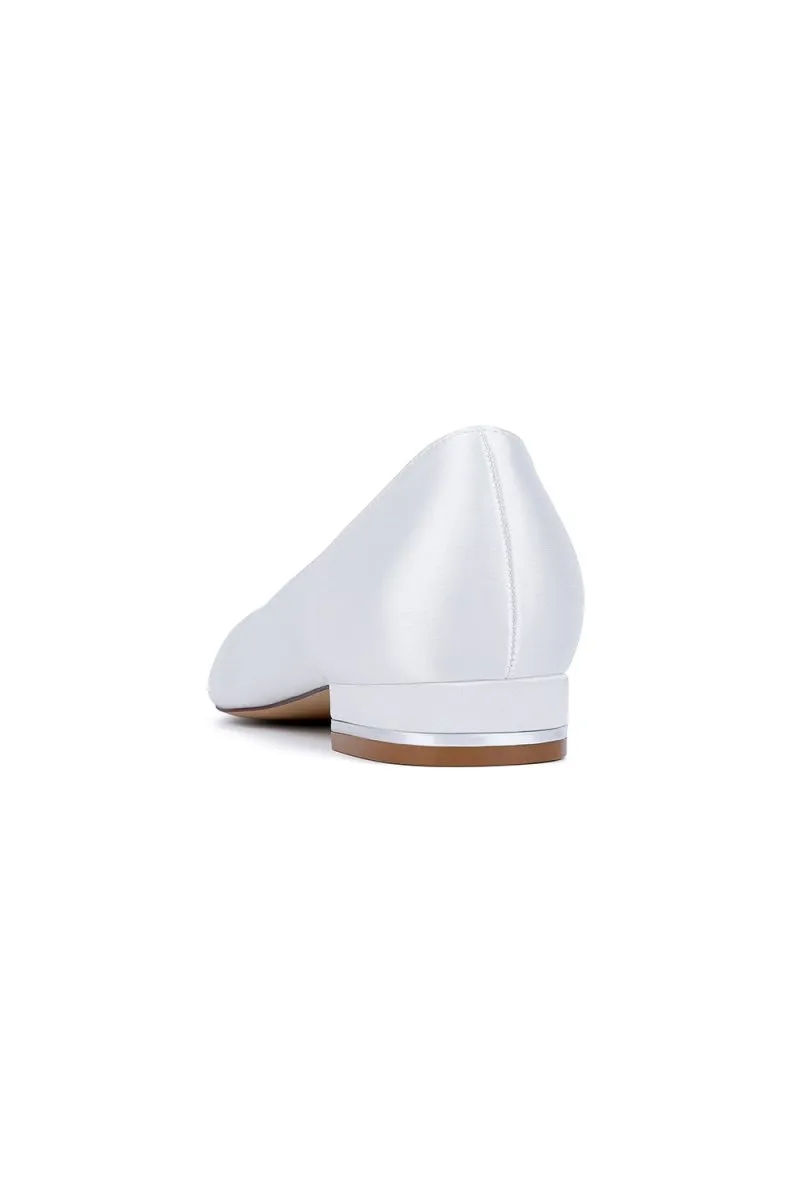 Ivory Flat Shoes with a Sleek Design