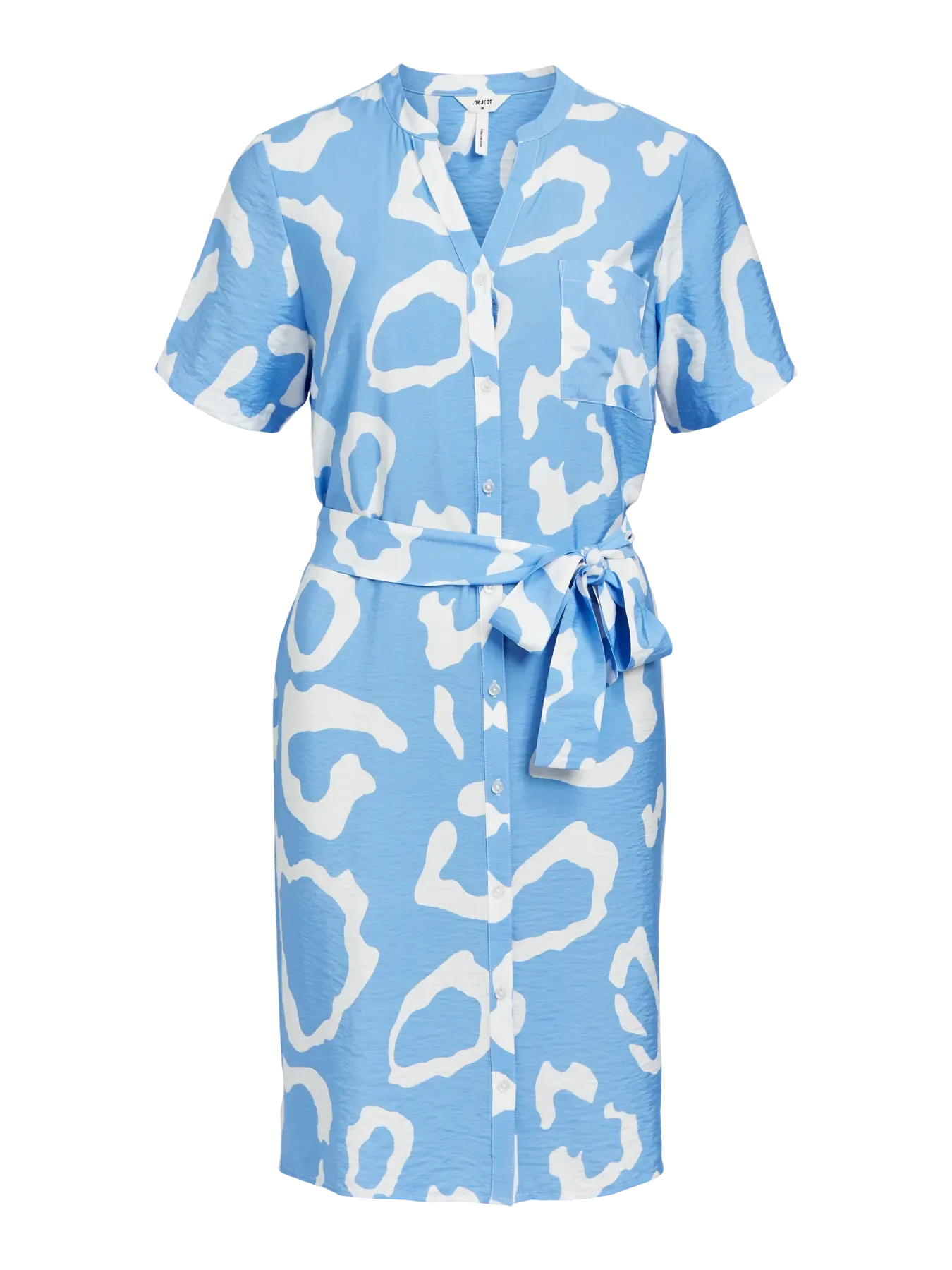 Jacira Providence Blue Belted Shirt Dress