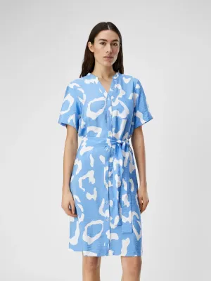 Jacira Providence Blue Belted Shirt Dress