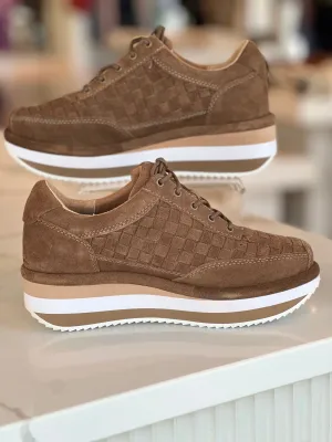 Kelsi Dagger Brown Woven Sneaker