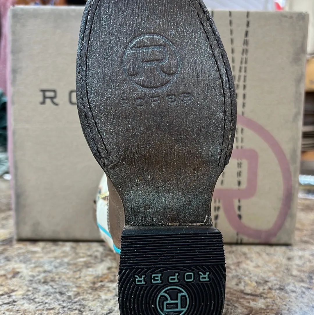Kid’s Arrow Feather Roper Boots