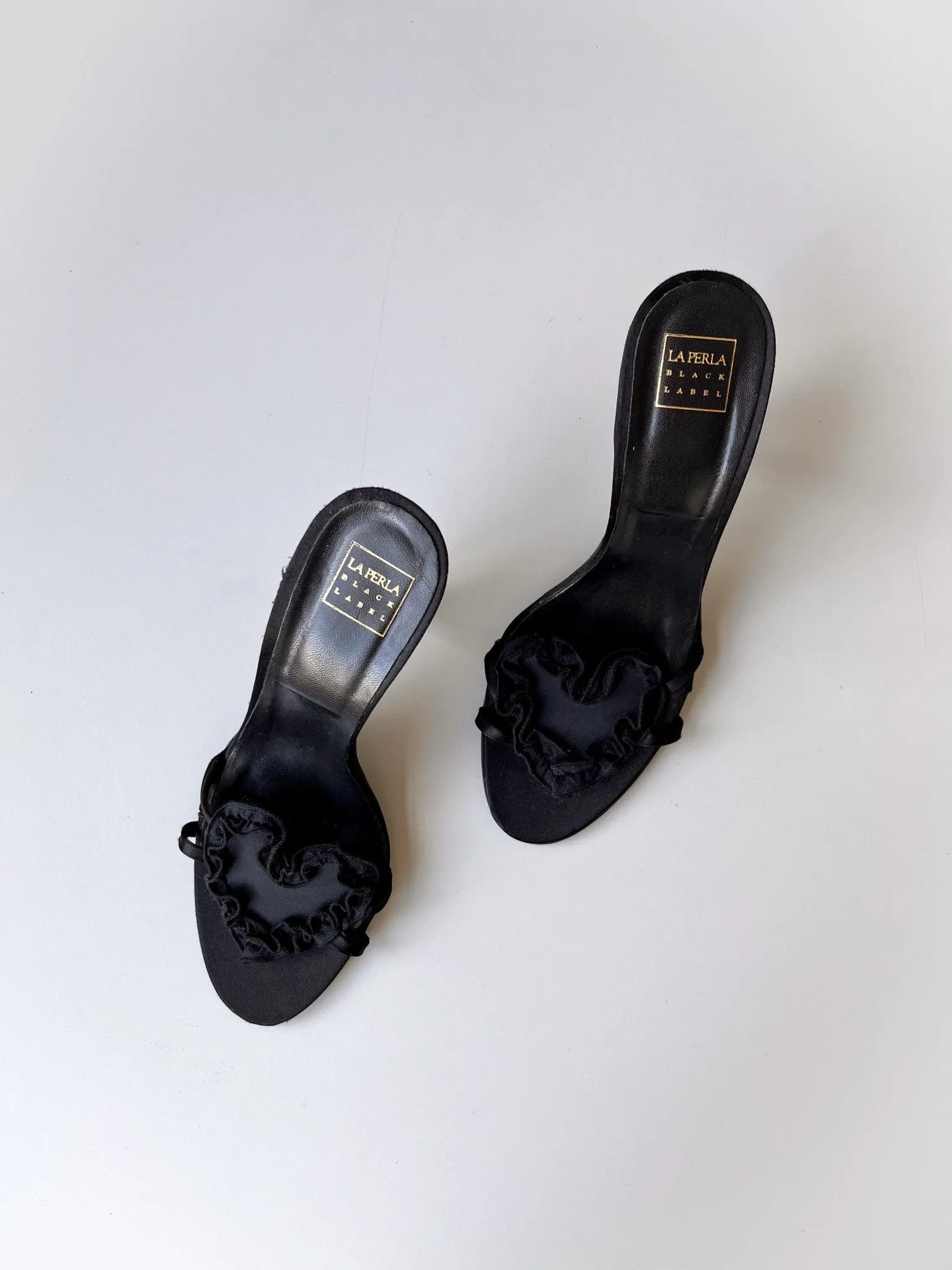 La Perla Ruffle Heart Heels