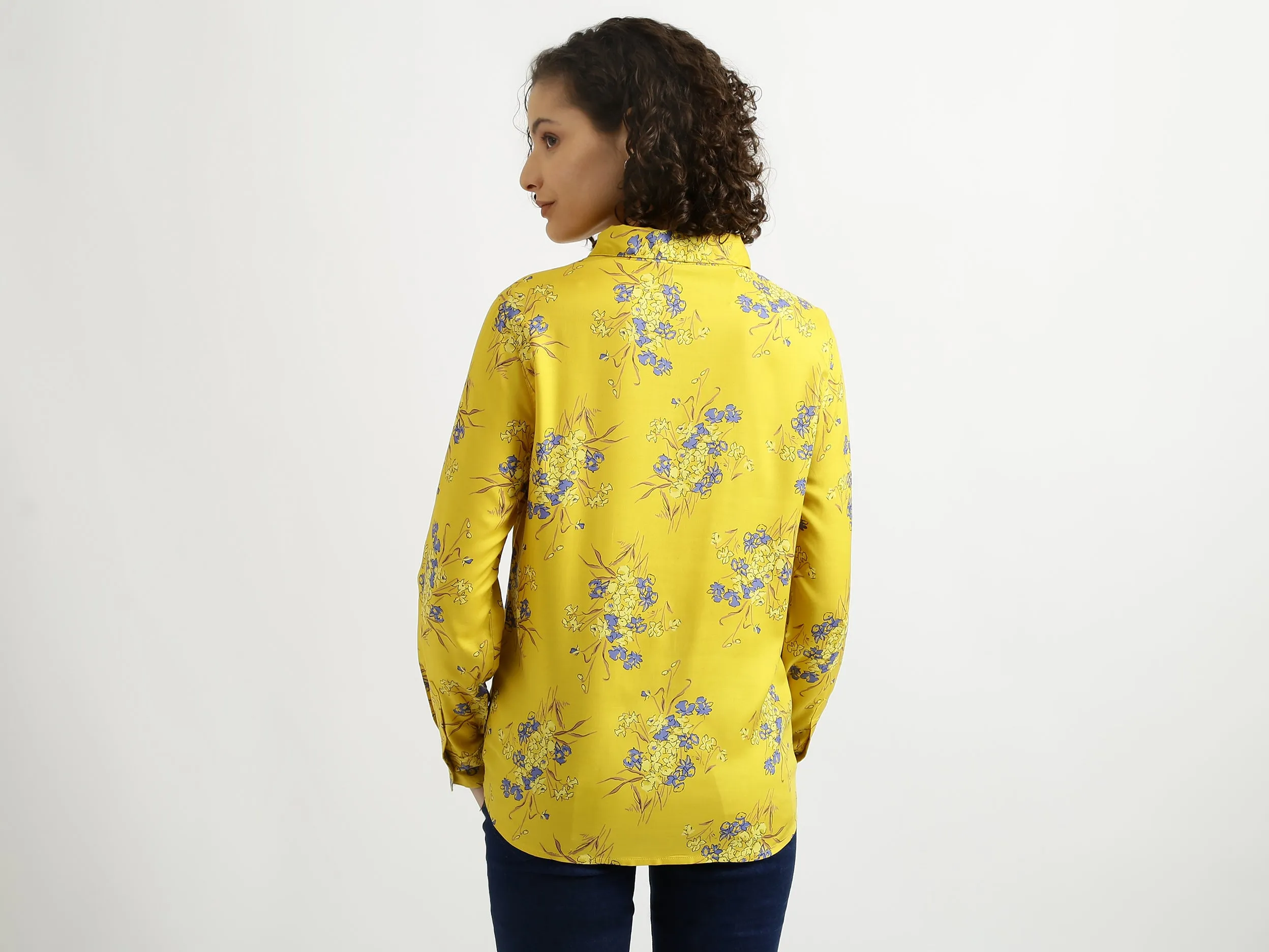 Ladies Long Sleeve Printed Shirt