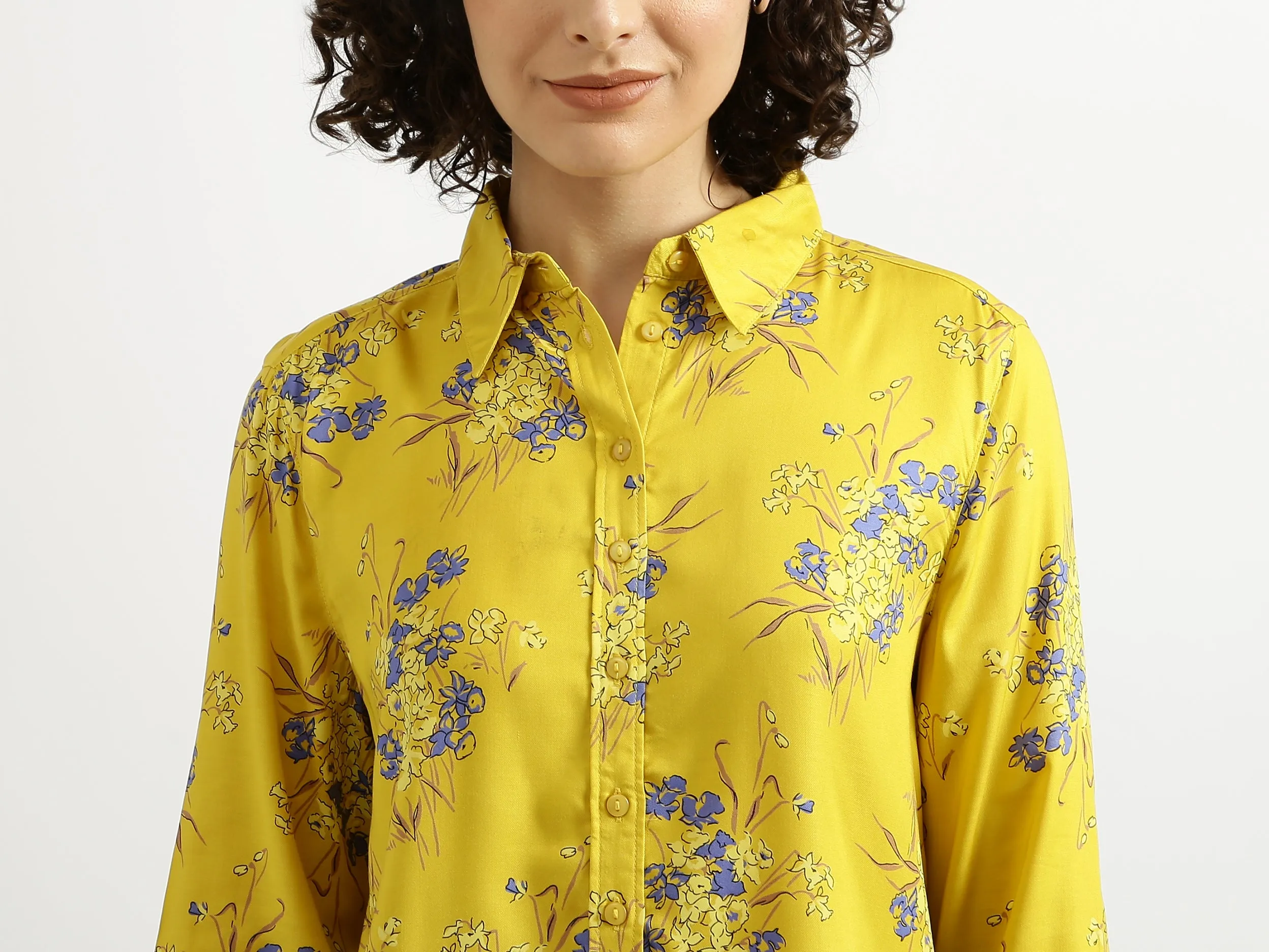 Ladies Long Sleeve Printed Shirt