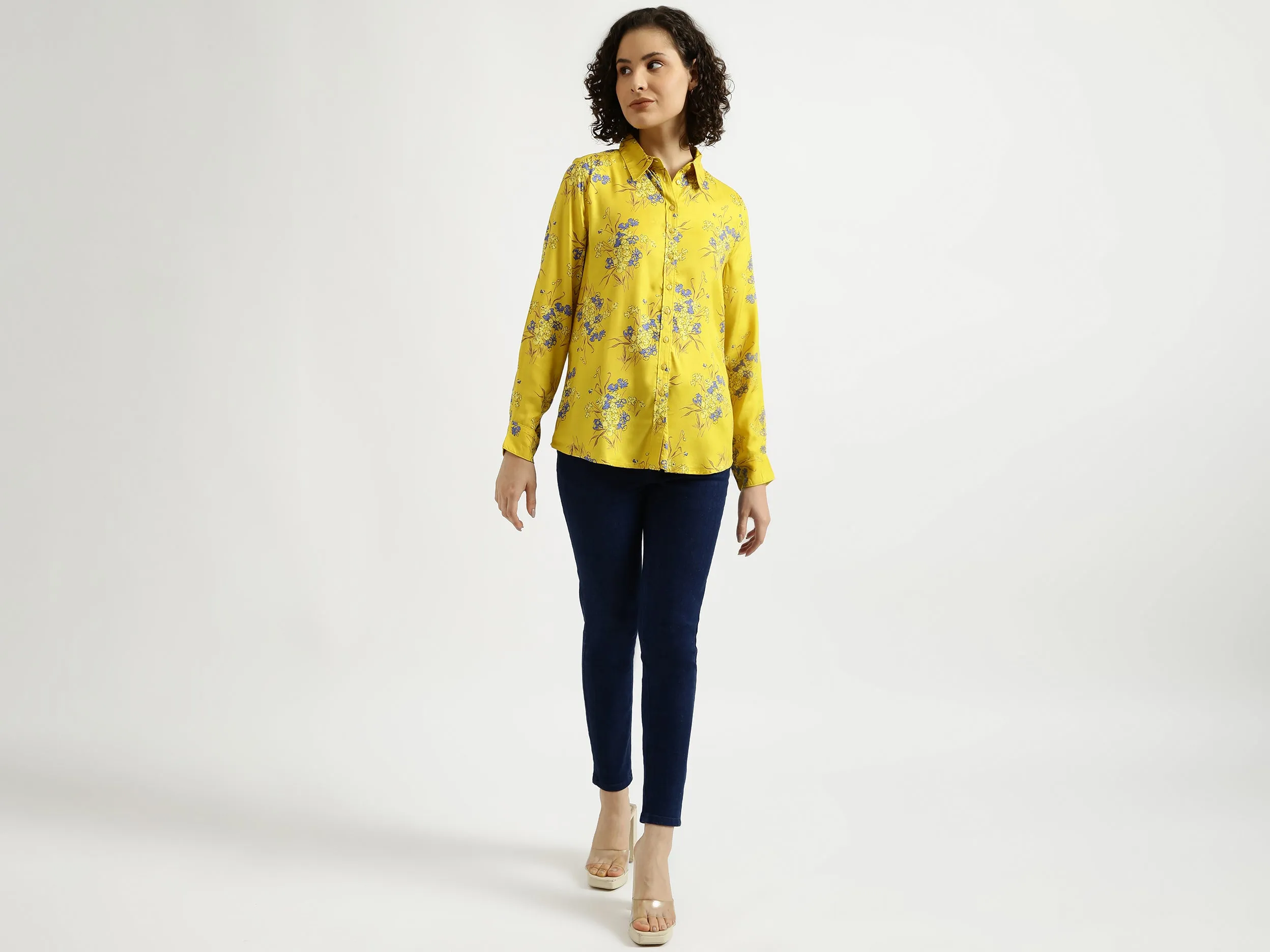 Ladies Long Sleeve Printed Shirt