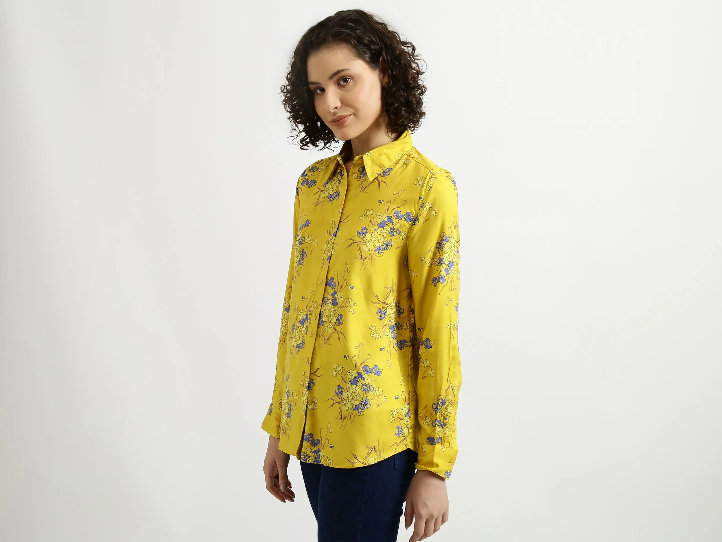 Ladies Long Sleeve Printed Shirt