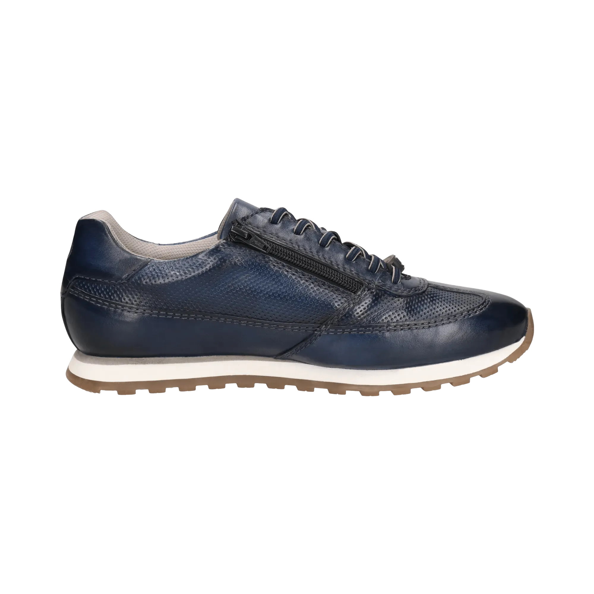 Leder Sneaker dunkelblau