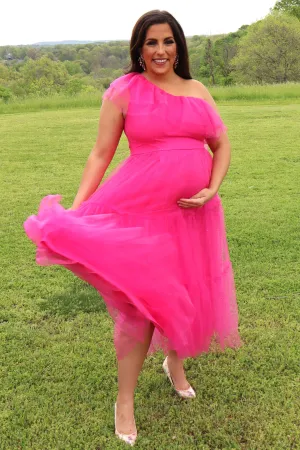 Life's A Party Midi Dress - Hot Pink