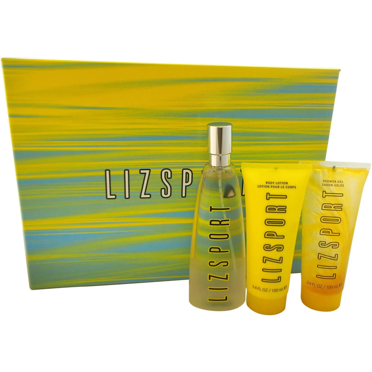 Liz Claiborne Lizsport 3 Pc Gift Set (3.4 oz Eau de Toilette Spray   3.4 oz Body Lotion   3.4 oz Shower Gel) for Women