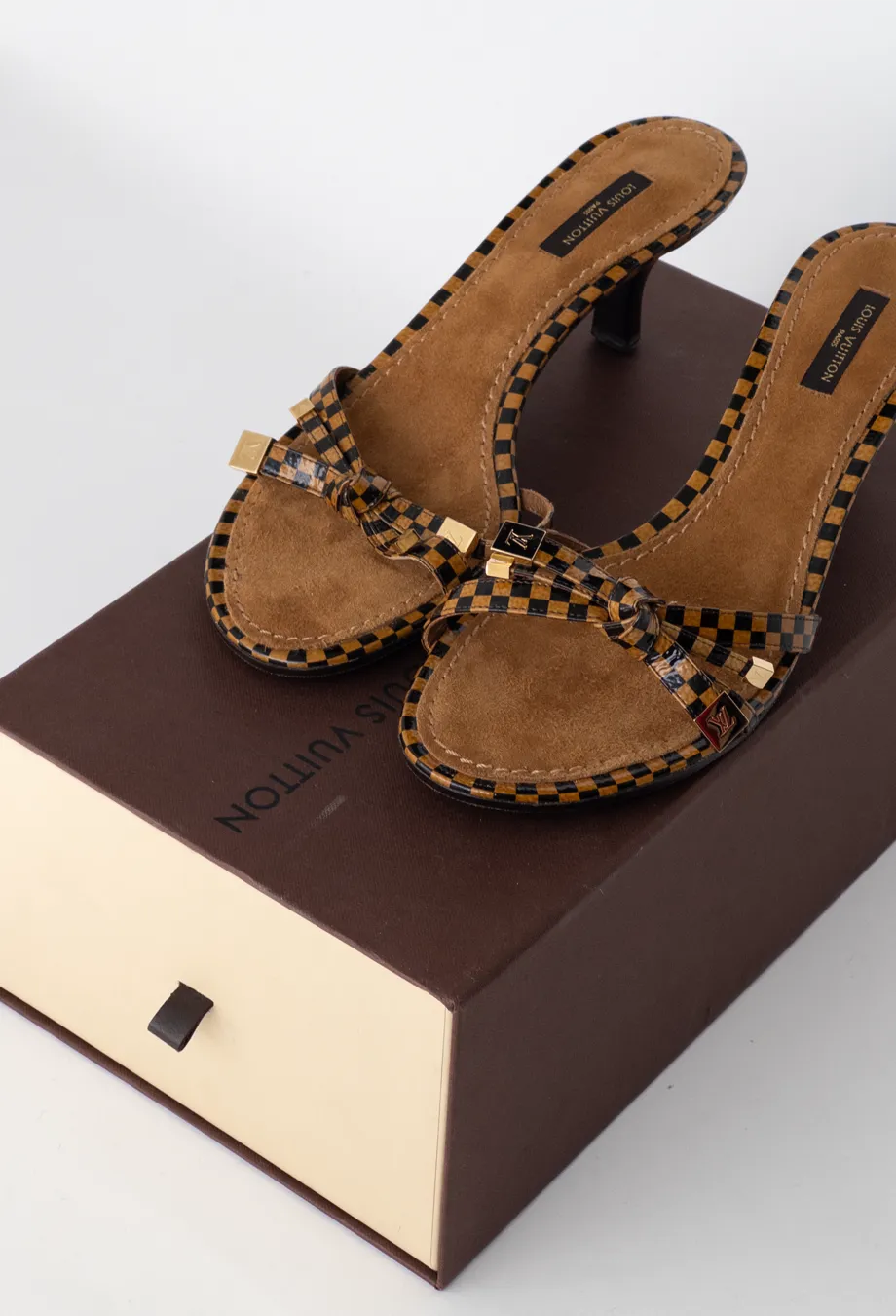 Louis Vuitton Vintage Damier Mules Sz 37.5