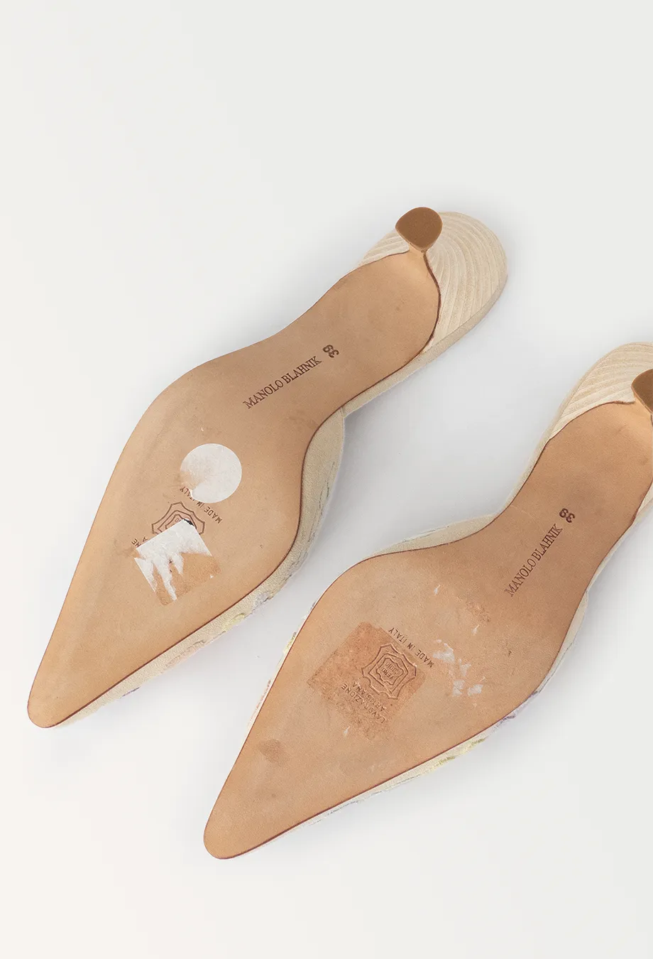 Manolo Blahnik Vintage Pastel Kitten Heels