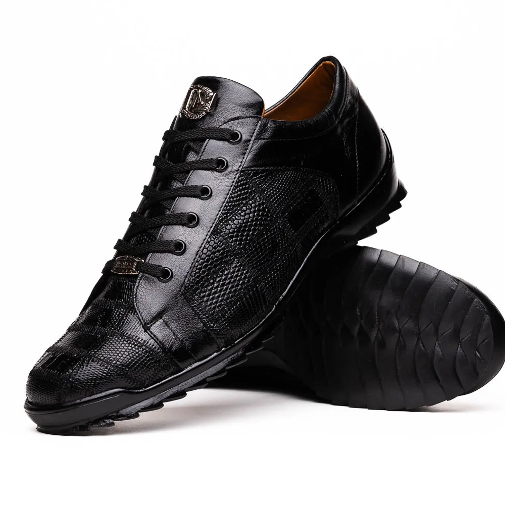 Marco Di Milano Bari in Black Lizard Sneakers
