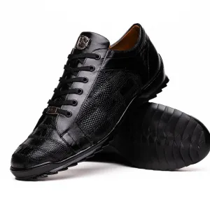 Marco Di Milano Bari in Black Lizard Sneakers