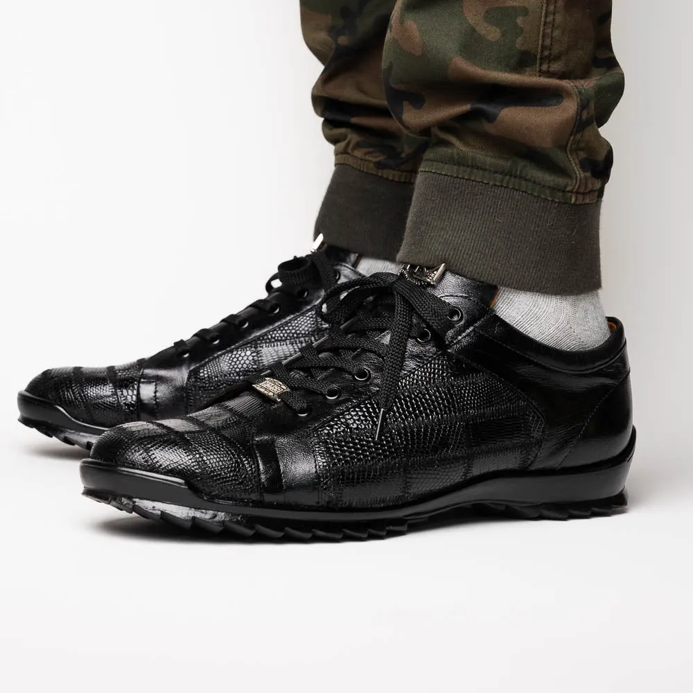 Marco Di Milano Bari in Black Lizard Sneakers