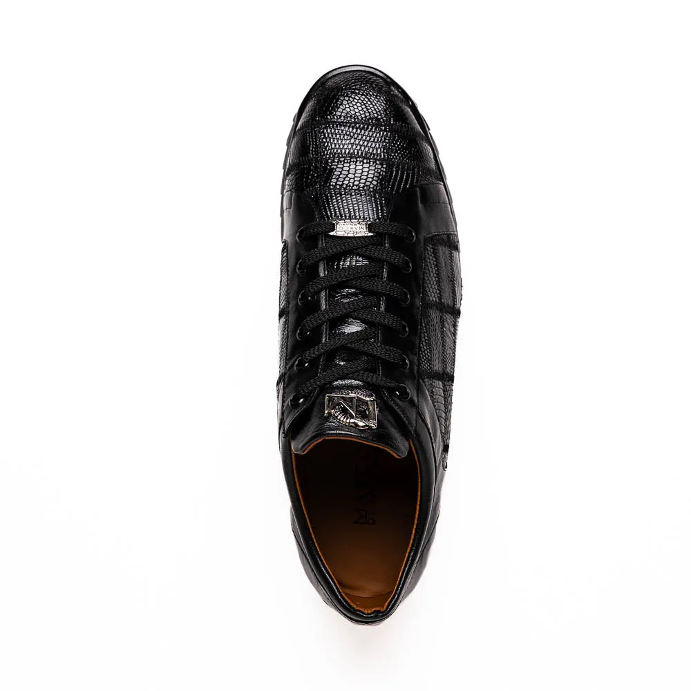 Marco Di Milano Bari in Black Lizard Sneakers