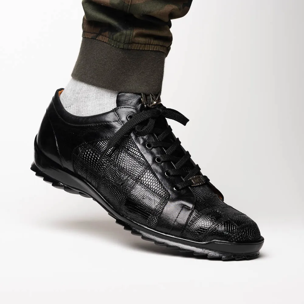 Marco Di Milano Bari in Black Lizard Sneakers
