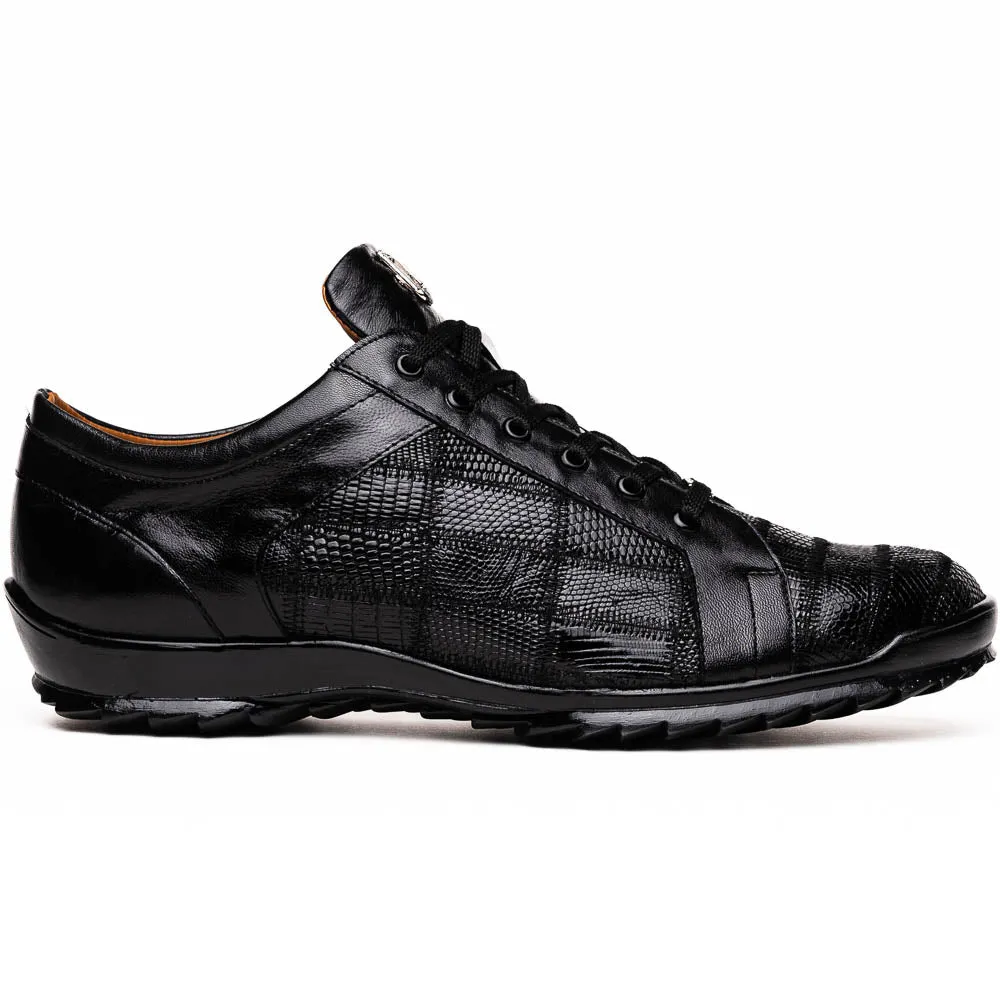 Marco Di Milano Bari in Black Lizard Sneakers