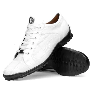 Marco Di Milano Bari in White Lizard Sneakers
