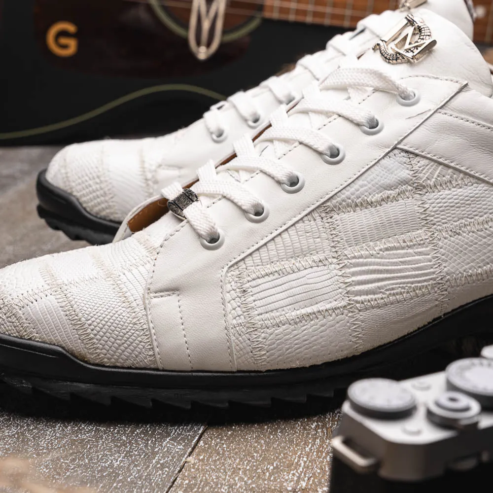 Marco Di Milano Bari in White Lizard Sneakers