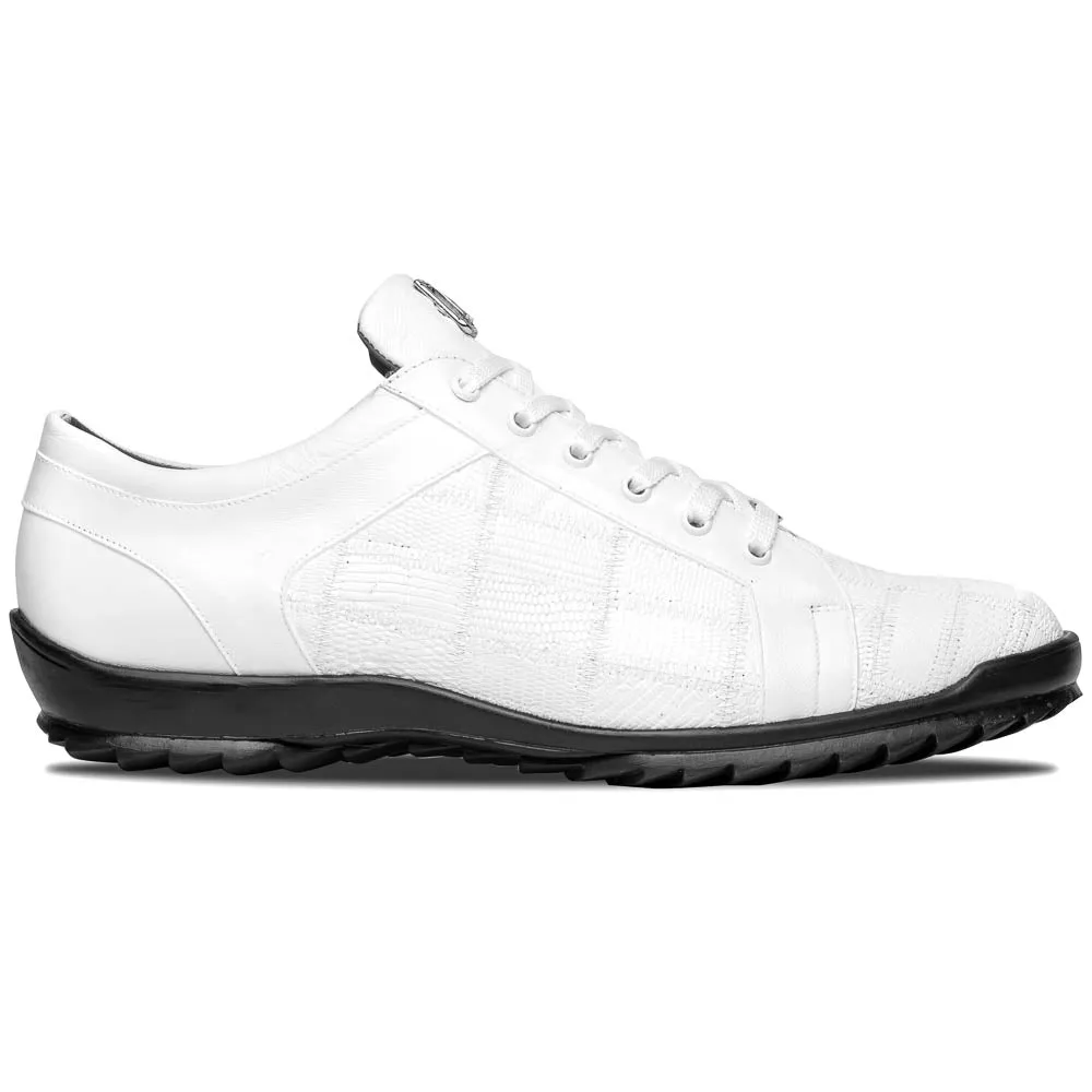 Marco Di Milano Bari in White Lizard Sneakers