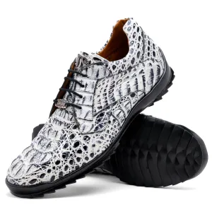 Marco Di Milano Kratos in Newspaper Caiman Crocodile Sneakerd