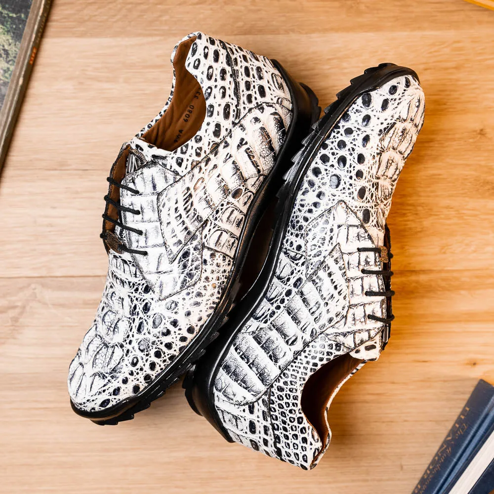 Marco Di Milano Kratos in Newspaper Caiman Crocodile Sneakerd