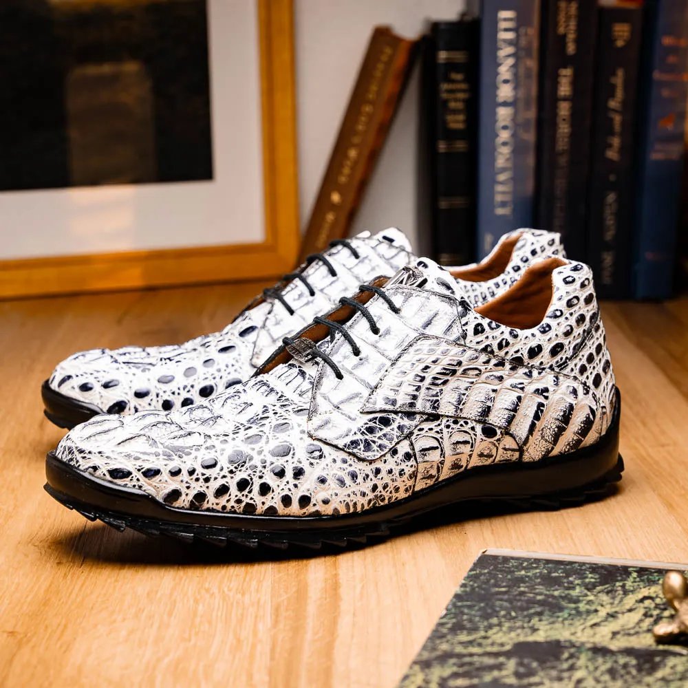 Marco Di Milano Kratos in Newspaper Caiman Crocodile Sneakerd