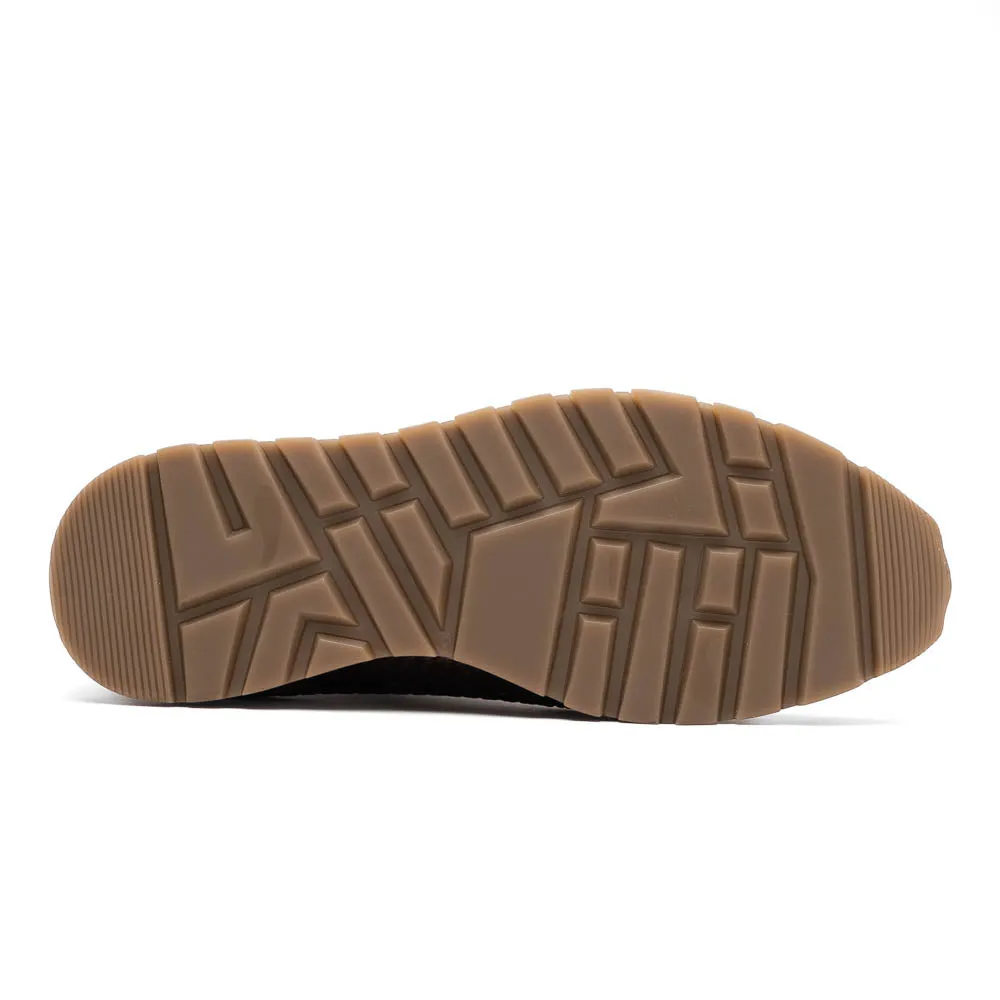 Marco Di Milano Roma Brown Woven Calfskin & Crocodile Sneakers