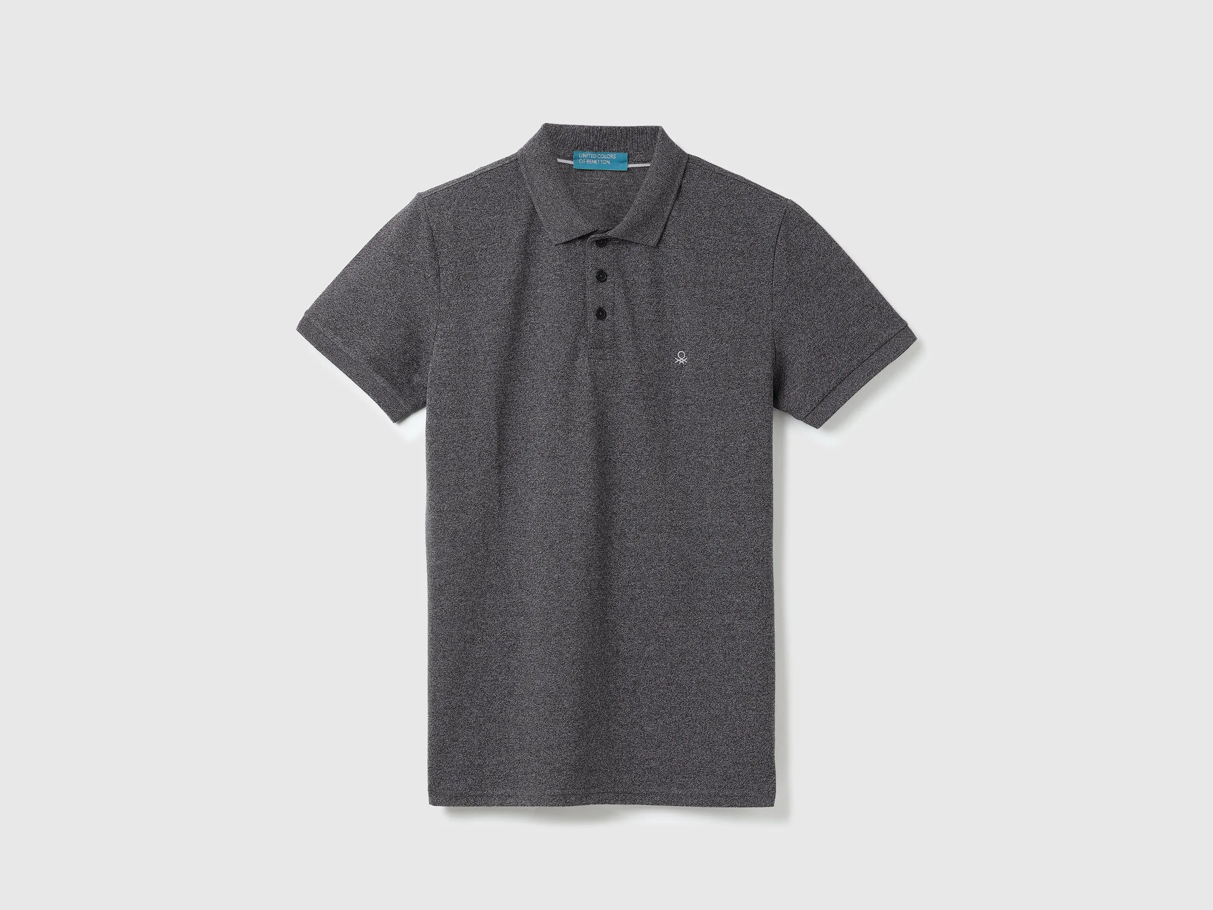 Men Textured Polo Collar T-shirt