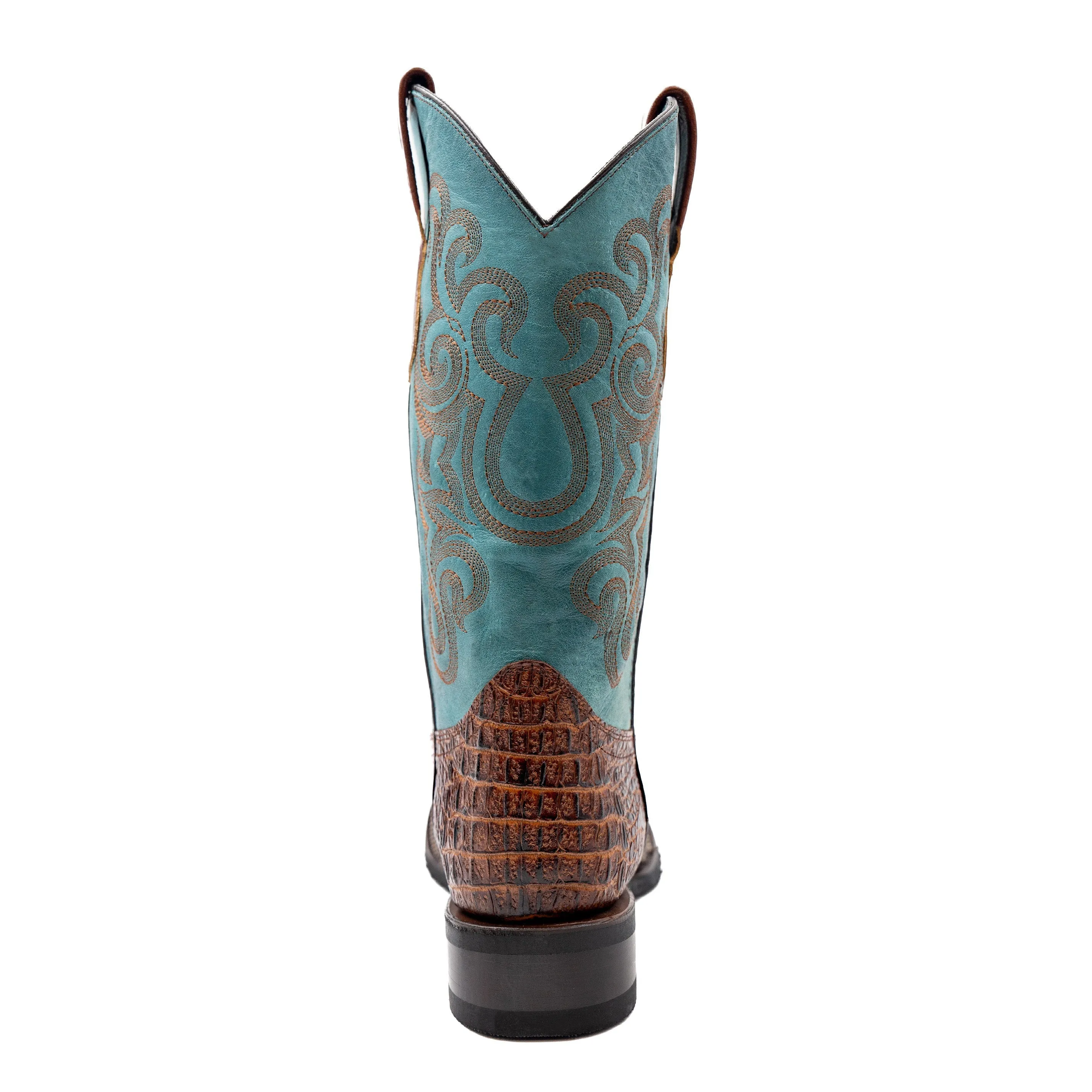 Men's Ferrini Stampede Caiman Crocodile PRINT Boots Handcrafted Sport Rust
