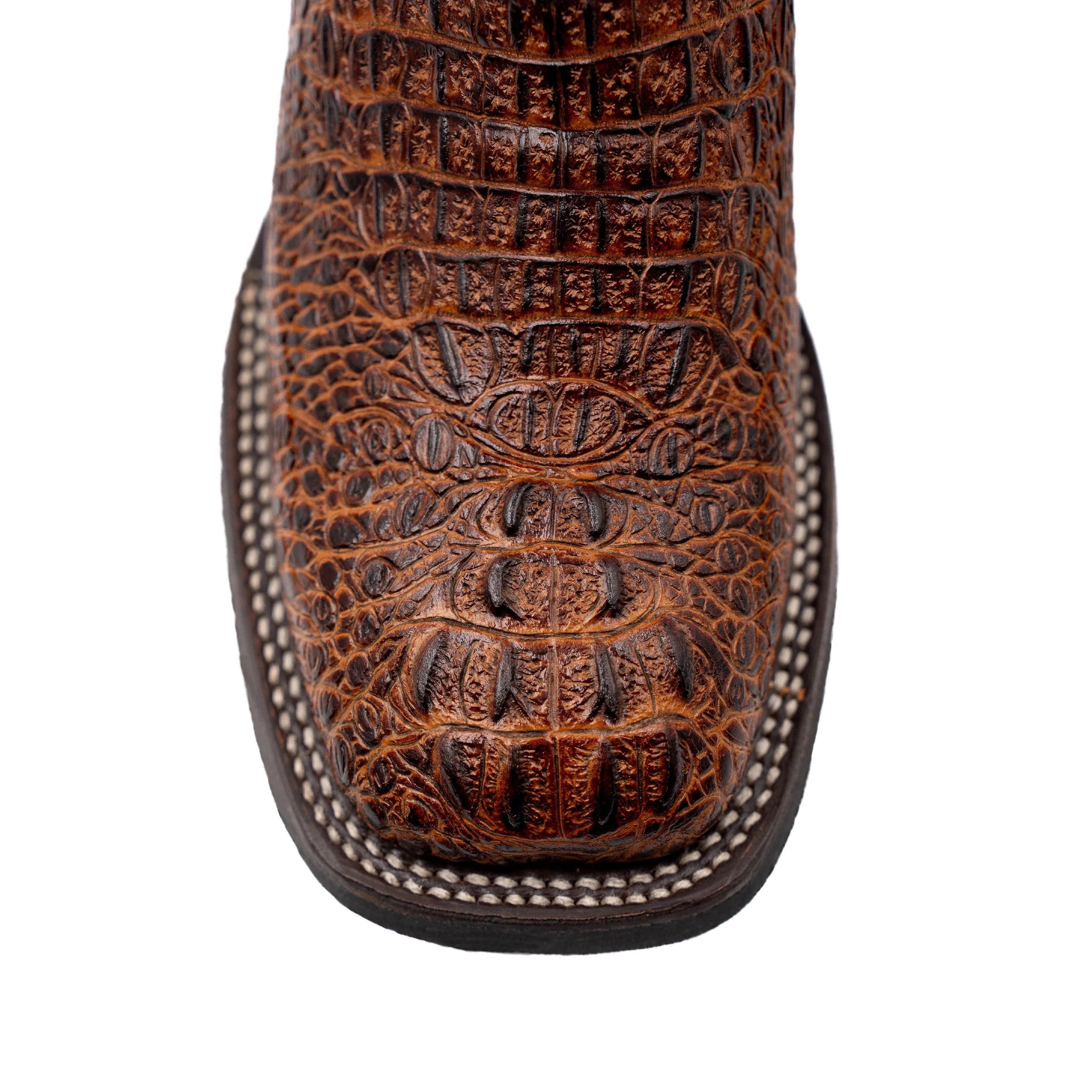 Men's Ferrini Stampede Caiman Crocodile PRINT Boots Handcrafted Sport Rust
