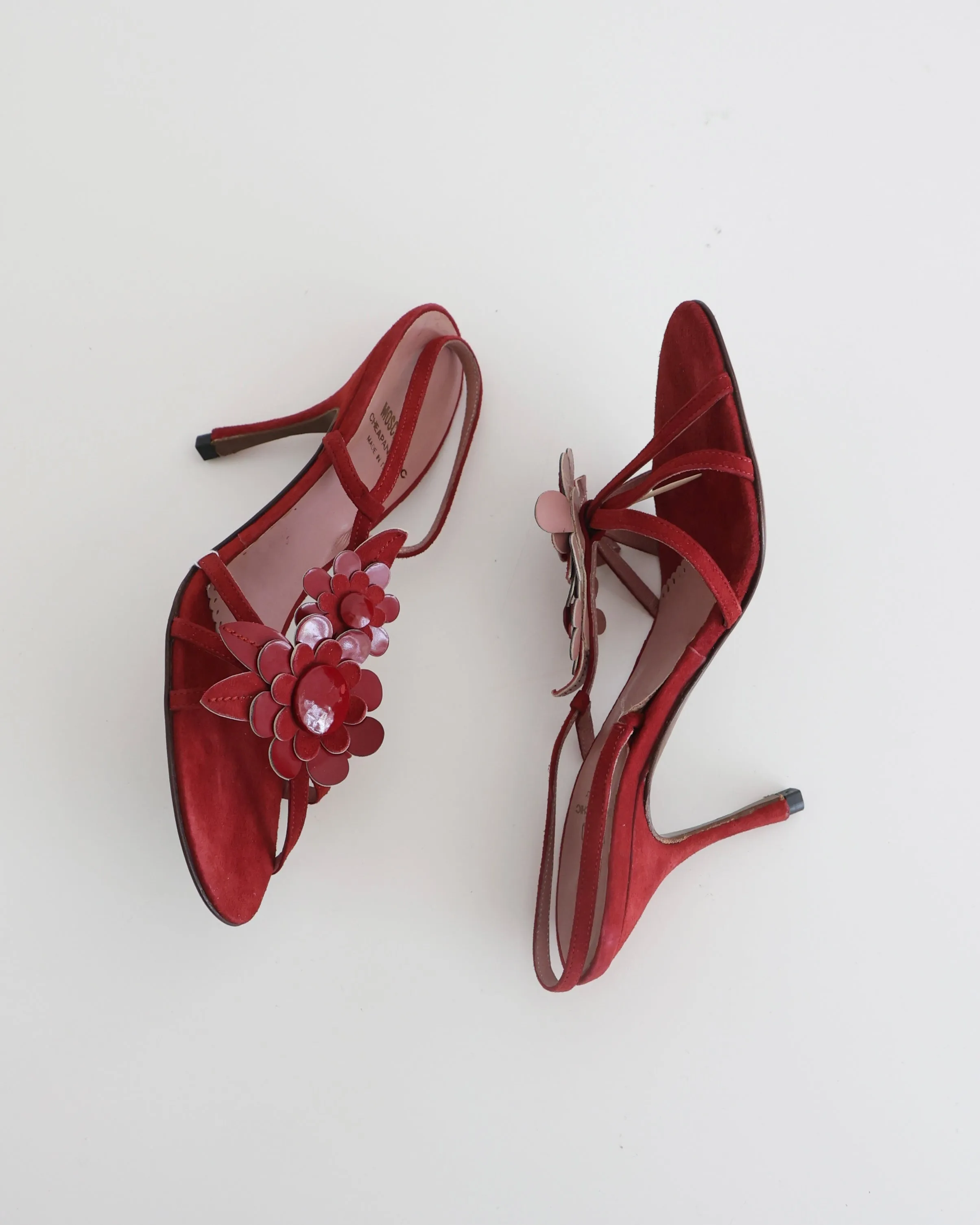Moschino Red Flower Heels