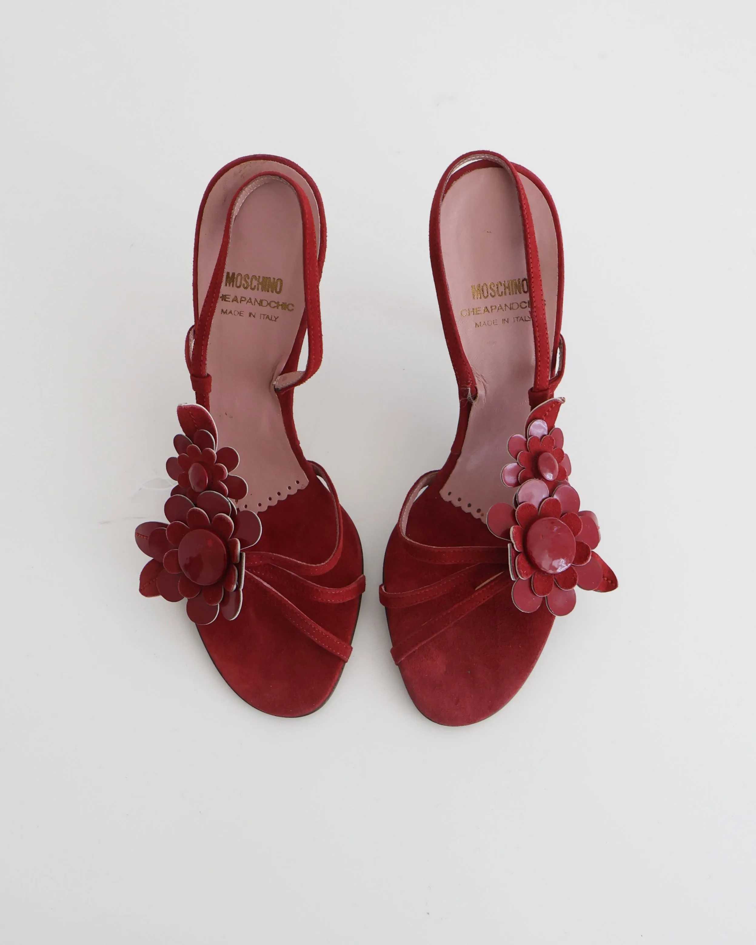 Moschino Red Flower Heels